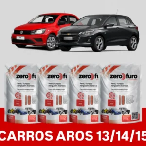 KIT 4 Selante para Pneu Zero Furo Sachê 600ml